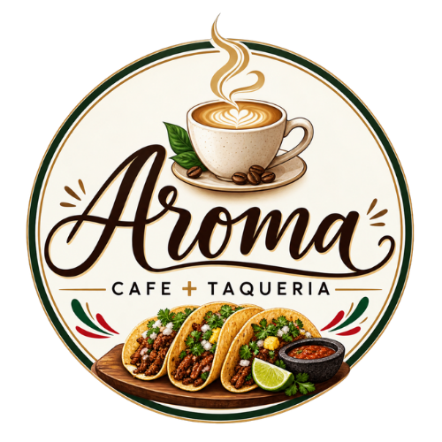 Aroma cafe + taqueria logo