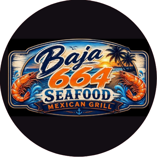 Baja 664 Seafood Mexican Grill logo