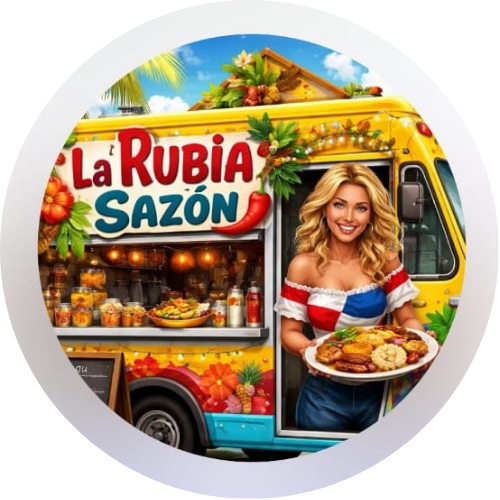 La rubia sazon food truck FL logo