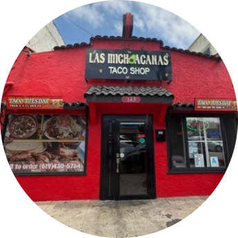 Las Michoacanas taco shop logo