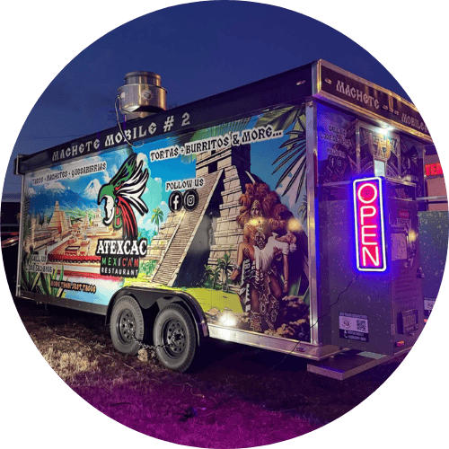 Machete Mobile #2 mexican food logo