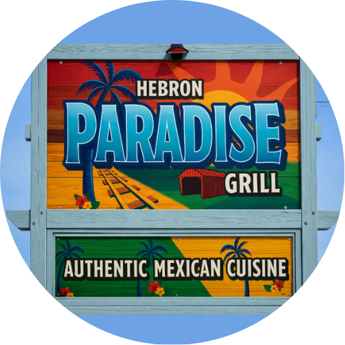 Paradise Grill, Hebron OH logo
