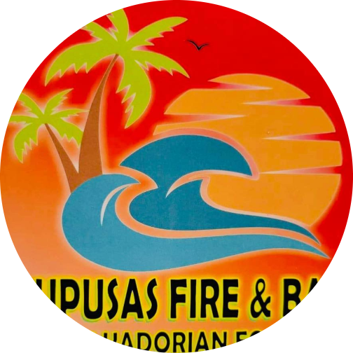 Pupusas fire Family restaurant logo