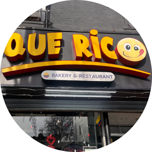 QUE RICO COLOMBIAN RESTAURANT logo