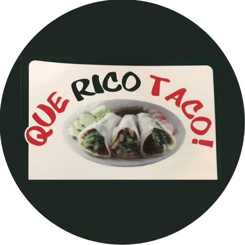 Que Rico Taco! logo