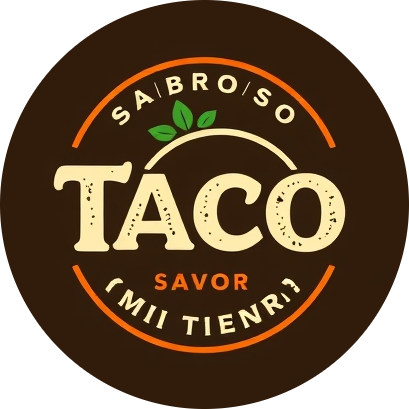 Sabroso taco savor a mi tierra logo