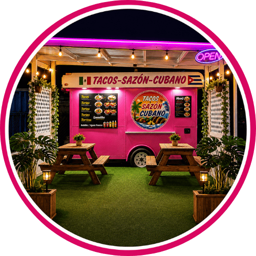 Tacos y sazon cubano logo