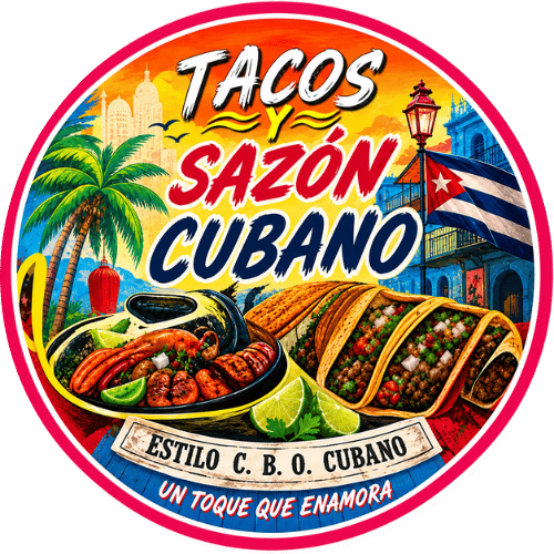 Tacos y sazon cubano logo