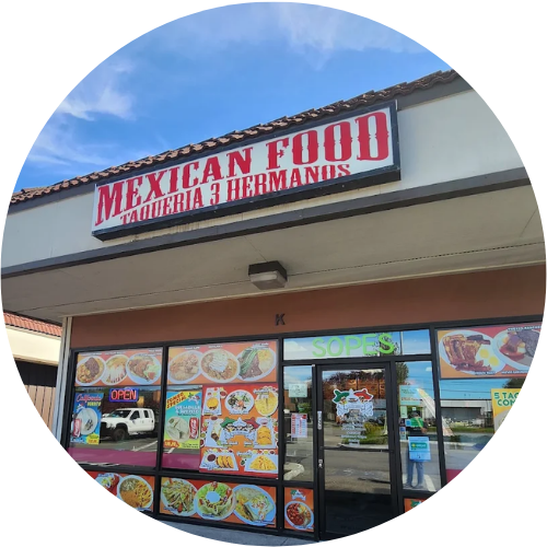 Taqueria Tres Hermanos Fife logo