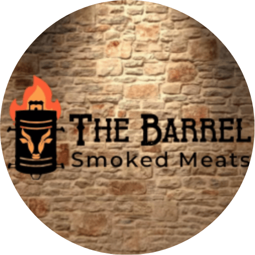 The barrel smoked meats logo