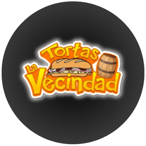 Tortas La Vecindad Garland logo